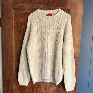 Classic Cream Cable Knit Sweater